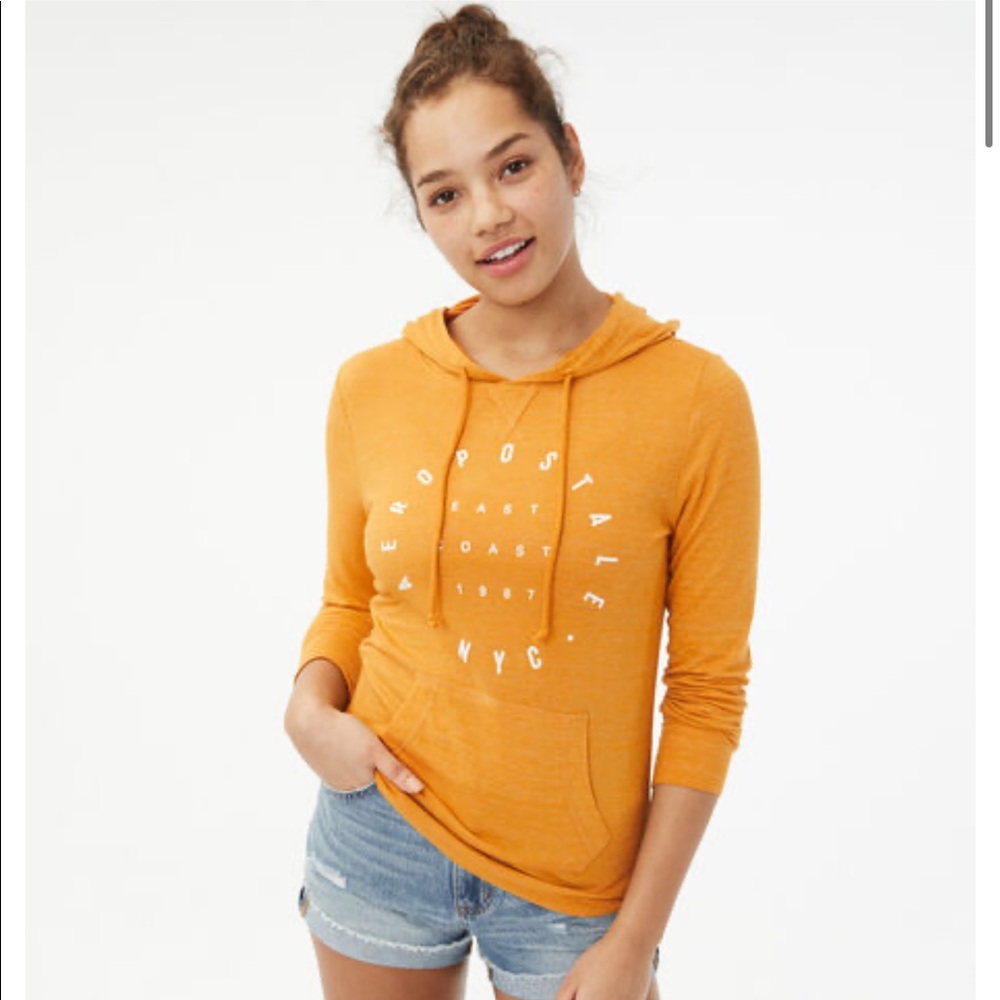 *SOLD* Aeropostale Yellow Graphic Hoodie